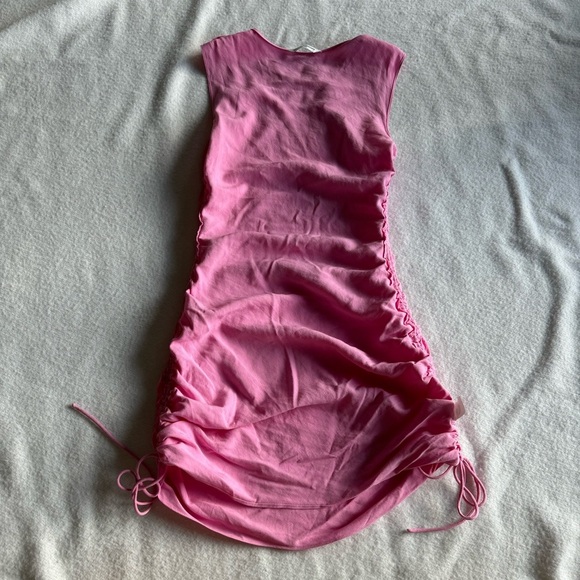 Amanda Uprichard Nessa Ruched Sheath Dress Pink Size S - Picture 8 of 12
